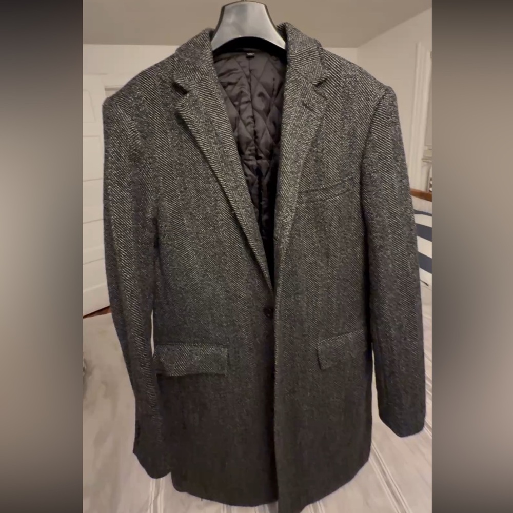 J.Crew Ludlow Wool Blend Top Coat with Primaloft Insulated Quilted Interior